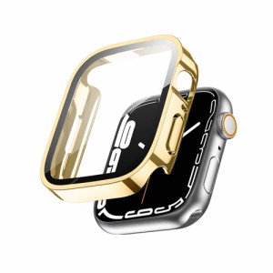 GAACAL（ガーカル） Apple Watch 4-6/SE1-2【40mm】「直角フレーム」強化ガラス一体型全面保護ケース（ゴールド）  W00299G2返品種別A