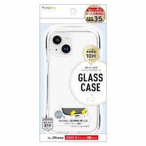 トリニティ iPhone15（6.1inch/2眼）用 [GLASSICA Round] 耐衝撃 背面ガラスケース（クリア） TR-IP23M2-CGCR-CCCL返品種別A