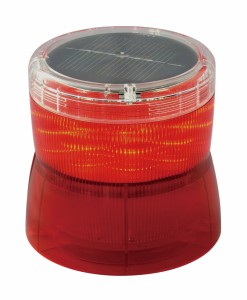 日惠製作所 VM10S-BR LED回転灯　ソーラー式　ニコソーラー　赤NIKKEI　NICO SOLAR[VM10SBR] 返品種別A