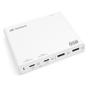 MOBO（モボ） USB PD（60W）対応 AC充電器 Type-A 2ポート/Type-C 2ポート（ホワイト） AM-PDC63A2返品種別A