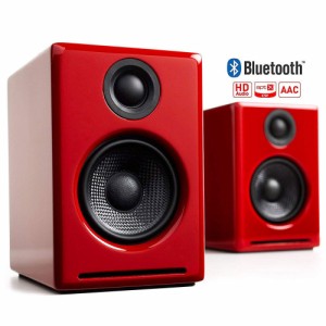 audioengine A2+BT-R Bluetooth対応ワイヤレススピーカー（ハイグロス・レッドペイント）Kopek[A2BTR] 返品種別A