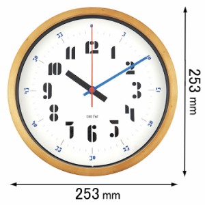 エルコミューン 掛け時計（JOSCHMI / ブルー）EL COMMUN / BAUHAUS Fonts Wall Clock 78-493649[78493649] 返品種別A