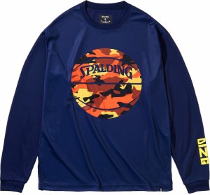 スポルディング SMT211030-5400-S ロングスリーブTシャツ マルチカモボール（ネイビー・サイズ：S）SPALDING[SMT2110305400S] 返品種別A