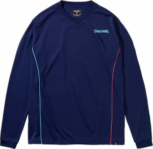 スポルディング バレーボールロングスリーブTシャツ アイコン（ネイビー・サイズ：S） SPALDING SMT211790-5400-S返品種別A