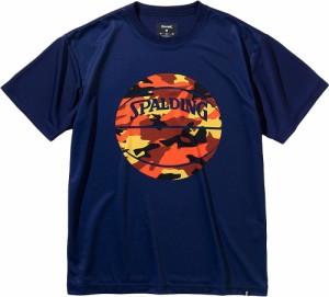 スポルディング SMT211010-5400-S Tシャツ マルチカモボール（ネイビー・サイズ：S）SPALDING[SMT2110105400S] 返品種別A