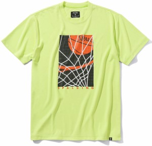 スポルディング SMT22021-4200-L Tシャツ リムショット（ライムグリーン・サイズ：L）SPALDING[SMT220214200L] 返品種別A