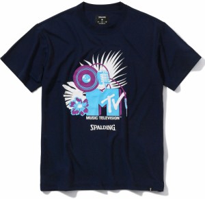スポルディング SMT22051M-5400-M Tシャツ MTV ハワイナイス（ネイビー・サイズ：M）SPALDING[SMT22051M5400M] 返品種別A