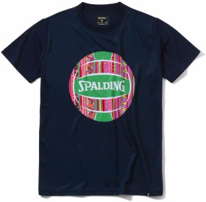 スポルディング バレーボール Tシャツ アフリカントライバルボール（ネイビー・サイズ：M） SPALDING SMT22071V-5400-M返品種別A