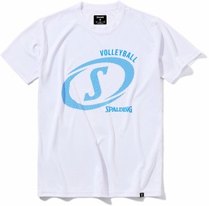 スポルディング SMT22073V-2000-M バレーボール Tシャツ ファストエス（ホワイト・サイズ：M）SPALDING[SMT22073V2000M] 返品種別A