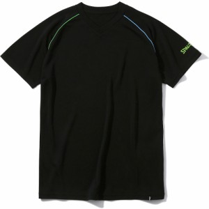 スポルディング SMT22075V-1000-M バレーボール Tシャツ ラグランアイコン（ブラック・サイズ：M）SPALDING[SMT22075V1000M] 返品種別A