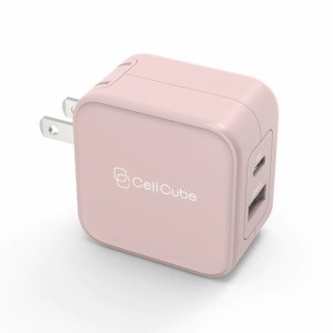 FUNMAXJAPAN（ファンマックスジャパン） CellCube 急速充電器 USB-A×1、USB-C×1 （薄桜） CC-AC04-LC返品種別A