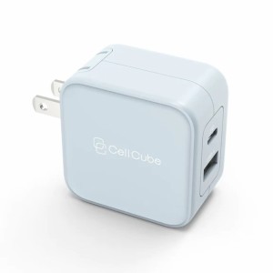 FUNMAXJAPAN（ファンマックスジャパン） CellCube 急速充電器 USB-A×1、USB-C×1 （白藍） CC-AC04-LB返品種別A