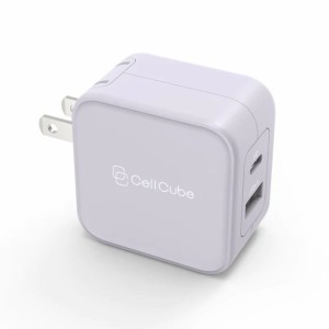 FUNMAXJAPAN（ファンマックスジャパン） CellCube 急速充電器 USB-A×1、USB-C×1 （白藤） CC-AC04-LP返品種別A