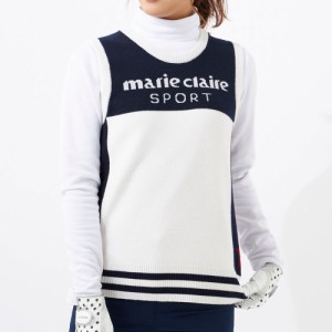 marie claire（マリ・クレール） 732800LOWT レディース ニットベスト（オフホワイト・サイズ：L）[732800LOWT] 返品種別A