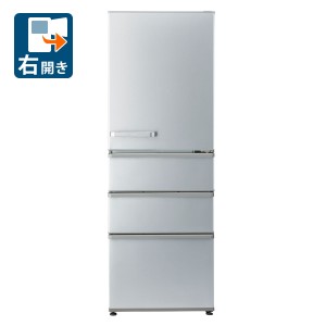 アクア AQR-36P-S 355L 4ドア冷蔵庫（ブライトシルバー）【右開き】AQUA[AQR36PS] 返品種別A