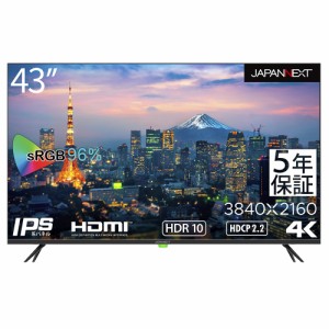 JAPANNEXT（ジャパンネクスト） JN-HDR432IPS4K-H5 43型 液晶ディスプレイ（4K/60Hz/IPS/半光沢/8ms/HDMI/スピーカー搭載/フリッカー軽減