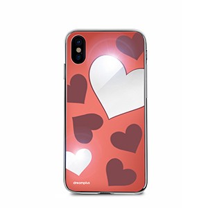 dreamplus DP10158I8 iPhone XS/X用 ハイブリッドケース HEART MIRROR CASE（レッド）[DP10158I8] 返品種別A