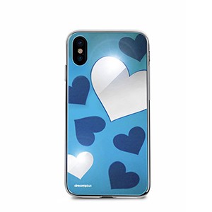 dreamplus DP10160I8 iPhone XS/X用 ハイブリッドケース HEART MIRROR CASE（ブルー）[DP10160I8] 返品種別A