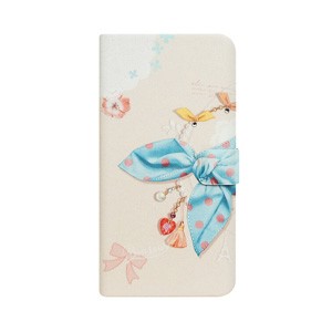 HANSMARE（ハンスマレ） HM10273I8 iPhone XS/X用 手帳型 DOT SCARF（ブルースカーフ）[HM10273I8] 返品種別A