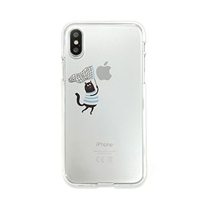 Dparks DS10385I8 iPhone XS/X用 ソフトクリアケース（虫取りネコ ミント）[DS10385I8] 返品種別A