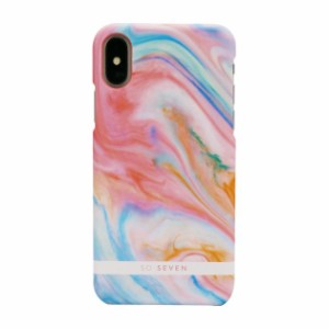 SO SEVEN SS11705I8 iPhone XS/X用 CARRARE MARBLE（ピンク）[SS11705I8] 返品種別A