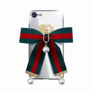 dreamplus DP12497I8 iPhone SE（第3/2世代）/8/7用 Mirror Ribbon Case ハイブリッドケース（グリーン/レッド）[DP12497I8] 返品種別A