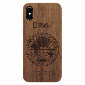 National Geographic NG12956IX iPhone XS/X用 130th Anniversary case Nature Wood（ウォルナット）[NG12956IX] 返品種別A