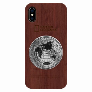 National Geographic NG12961IX iPhone XS/X用 Metal-Deco Wood Case（ローズウッド）[NG12961IX] 返品種別A