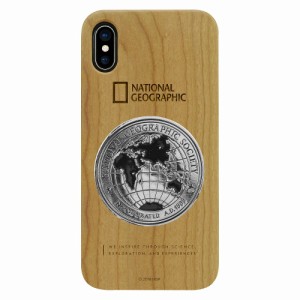 National Geographic NG12962IX iPhone XS/X用 Metal-Deco Wood Case（チェリーウッド）[NG12962IX] 返品種別A