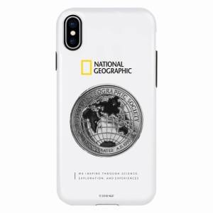 National Geographic NG12964IX iPhone XS/X用 Global Seal Metal-Deco Case（ホワイト）[NG12964IX] 返品種別A