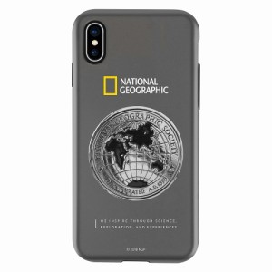 National Geographic NG12965IX iPhone XS/X用 Global Seal Metal-Deco Case（グレー）[NG12965IX] 返品種別A