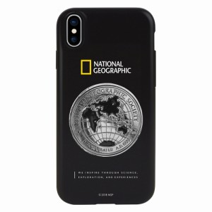 National Geographic NG12968IX iPhone XS/X用 Global Seal Metal-Deco Case（ブラック）[NG12968IX] 返品種別A