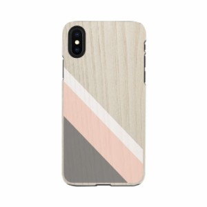 Man＆Wood I13861I58 iPhone XS/X用 天然木ケース（Pink Suit）[I13861I58] 返品種別A