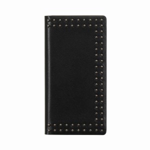 Eblouir（エブルイ） EB14397I61 iPhone XR用 Dot Studs Diary 手帳型ケース（ブラック）[EB14397I61] 返品種別A