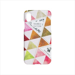 Happymori HM14464I61 iPhone XR用 Triangle Pattern Bar 背面ケース（ピンク）[HM14464I61] 返品種別A