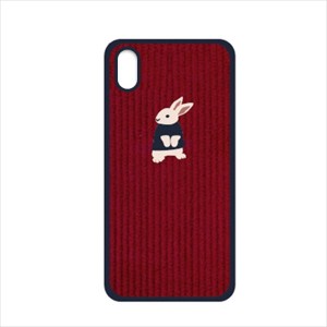 Design Skin DSK14720I65 iPhone XS Max用 CORDUROY BOUCLE BARTYPE（ラビット/レッド）[DSK14720I65] 返品種別A