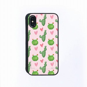 Dparks DS14793I58 iPhone XS/X用 spirit case まるまるサボテン（ピンク）[DS14793I58] 返品種別A