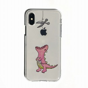 Dparks DS14870I65 iPhone XS Max用 ソフトクリアケース はらぺこザウルス（ピンク）[DS14870I65] 返品種別A