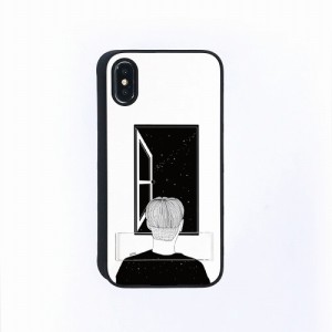 Dparks DS15216I58 iPhone XS/X用 spirit case（窓際の男）[DS15216I58] 返品種別A