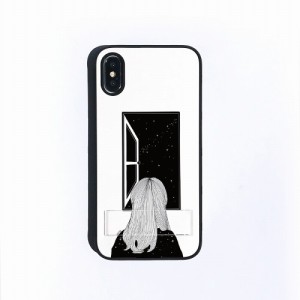 Dparks DS15217I58 iPhone XS/X用 spirit case（窓際の女）[DS15217I58] 返品種別A