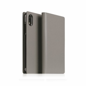 SLG Design SD15470I61 iPhone XR用 Calf Skin Leather Diary（グレー）[SD15470I61] 返品種別A