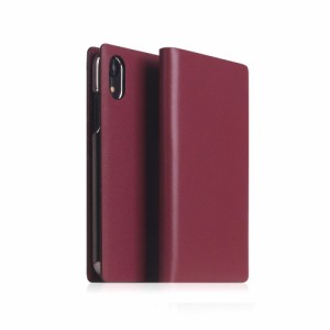 SLG Design SD15471I61 iPhone XR用 Calf Skin Leather Diary（バーガンディ）[SD15471I61] 返品種別A