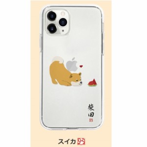 abbi ABF17115I65R iPhone 11 Pro Max用 しばたさん クリアケース（スイカ）[ABF17115I65R] 返品種別A