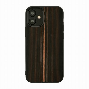 Man＆Wood I19240I12 iPhone 12 mini用 天然木ケース Ebony[I19240I12] 返品種別A