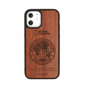 National Geographic iPhone 12 mini用 ハイブリッドケース Global Seal Nature Wood Case（Rosewood）  NG19625I12返品種別A