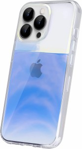 アピロス PEI25-CR01-BL iPhone 13 Pro用 TPUソフトケース Carat オーロラBLUEEYLE（アイル）[PEI25CR01BL] 返品種別A