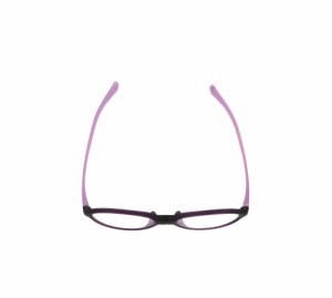 ハグ・オザワ 変なメガネ オーバルタイプ　度数：+2.5（パープル/ライトパープル） 老眼鏡 HM-1003/COL2/52/+2.5返品種別A