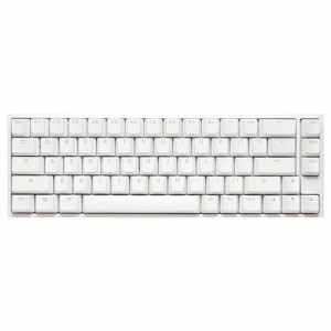 Ducky（ダッキー） メカニカルキーボード 英語配列 65％バージョン Cherry RGB 静音赤軸（ホワイト） ONE2RGBSFPWSILENTRED返品種別A