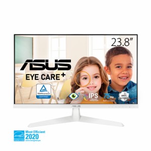 ASUS（エイスース） VY249HE-W 23.8型 液晶ディスプレイ（フルHD (1920×1080)/75Hz/IPS/1ms (MPRT)/FreeSync/Eye Care Plusテクノロジー