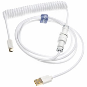 Ducky(ダッキー) カスタムコイルUSBケーブル 1.8m（Heaven White） Ducky Coiled Cable Heaven White COILEDCABLEHEAVENWT返品種別A